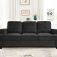 Modern Sofa, Comfortable 3 Seater Couch With Deep Seating, Loose Back Cushions, Wide Arms