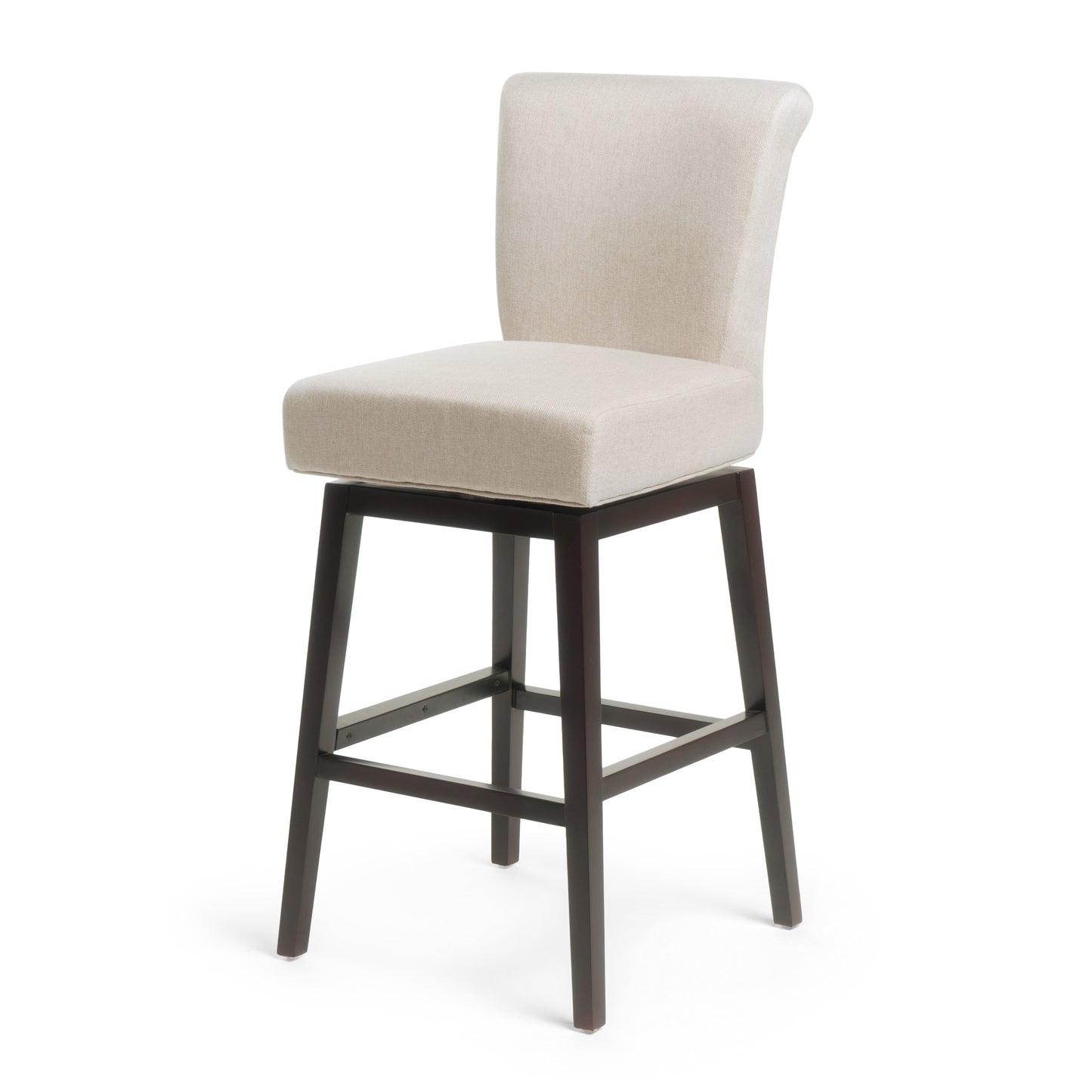 Hadara - Set of 2 - 32" Swivel Bar Stools with Wood Frame & Upholstered Cushion for Kitchen Island, Bedroom, or Dining Room