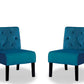 Reese - Living Room Armless Button Tufted Pattern Accent Chair (Set of 2)