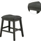 Briarcrest - Set of 2 - 26" Gray Wood Counter Height Bar Stools with High Back and Foam Cushion