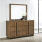 Moraga - 6 Drawer Dresser With Mirror - Ash Brown