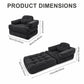 Convertible 2 In 1 Armrest Sofa For Bedroom