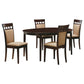 Gianna - 5 Piece Dining Set With Oval Table And Side Chairs - Cappuccino