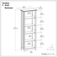Acadian - 5 Shelf Bookcase, Handcrafted