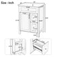 Elegant Bathroom Vanity With Ceramic Sink, Soft Close Doors And Drawers, Double Storage Racks