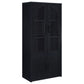 Shayne - 4 Door Display Cabinet With LED Lighting - Black