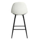 Helmsley - Set of 2 - 26" White Faux Leather Bar Stools with Back & Footrest - Modern Metal Counter Height Stools for Kitchen & Home Bar, Armless Chairs