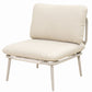 Modular Patio Armless Sofa Chair With Thick Cushion - Off White