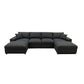 Sectional Sofa With 2 Ottomans And Toss Pillows