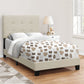Bed, Upholstered, Frame Only, Transitional
