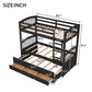 Bunk Bed With Trundle And Drawers, Arched Headboard And Footboard