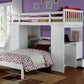 Freya - Twin Loft Bed With Storage (Not Including The Bottom Twin Bed) - White