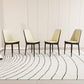 Modern Dining Chair With Cushions And Metal Legs