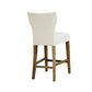 Avila - Set of 2 - 26" Tufted Back Counter Stools with Cream Upholstery