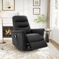 Manual Recliner Chair With 8 Point Massage And Swivel Function For Living Room - Black