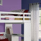 Freya - Twin Loft Bed With Storage (Not Including The Bottom Twin Bed) - White