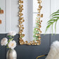 Full Length Mirror With en Leaf Accents, Floor Miiror For Living Room Bedroom - Gold