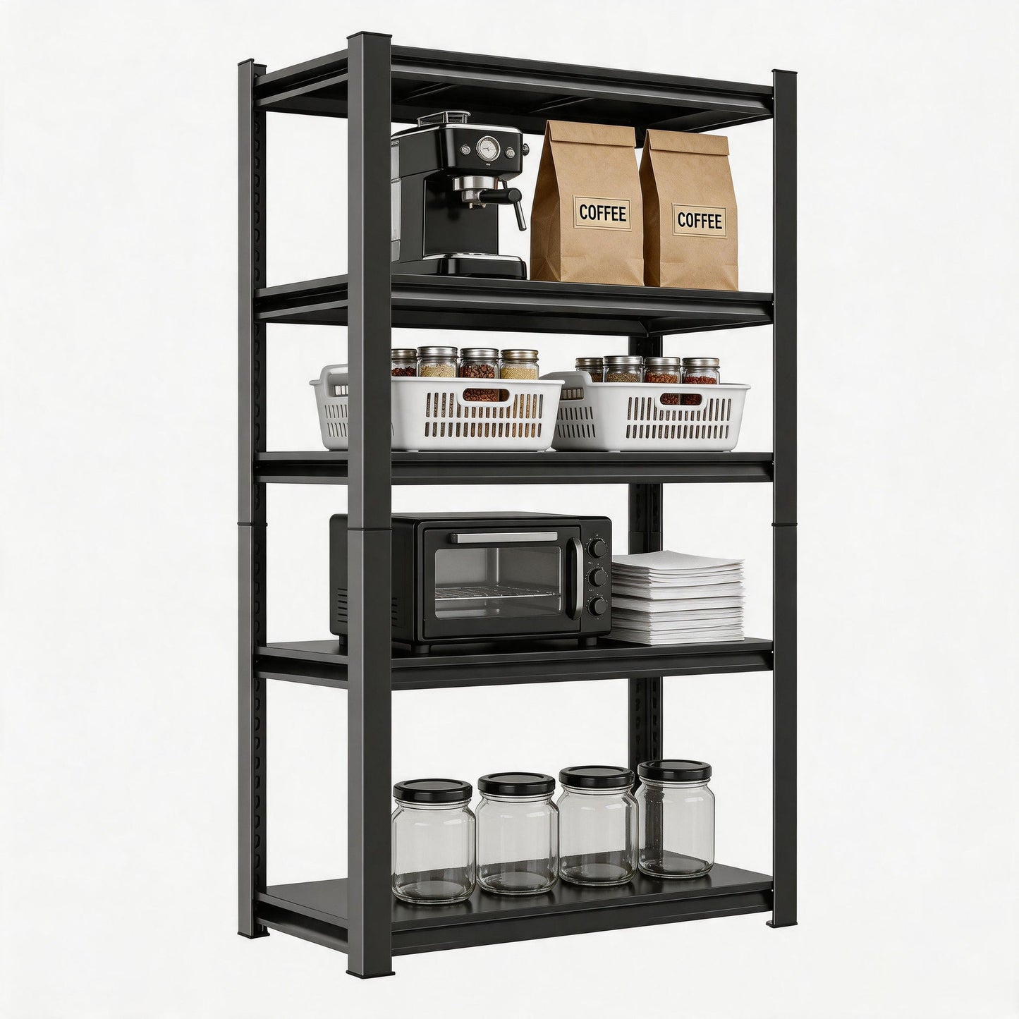 5 Tier Heavy Duty Shelving Unit Adjustable Shelving Units