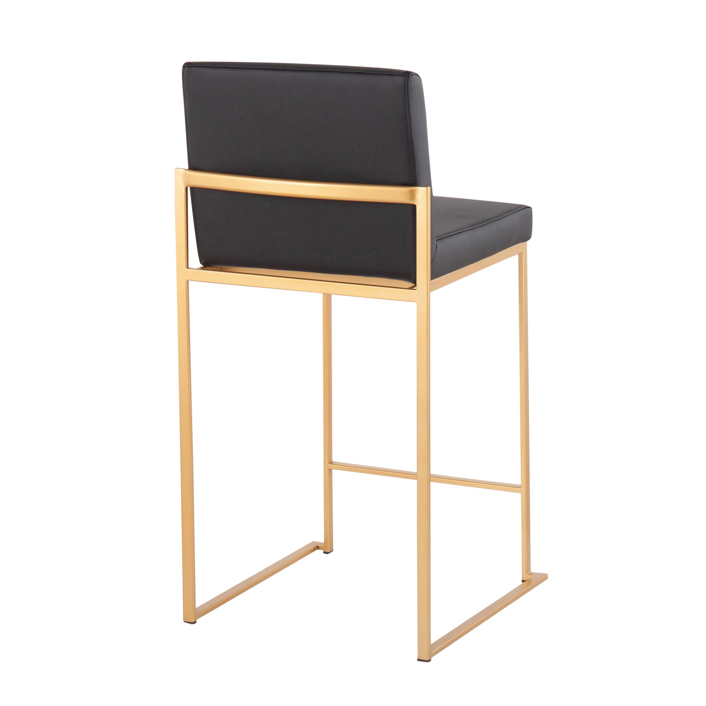 Lucian - Set of 3 - 24" Black and Gold Counter Stools