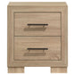Merritt - 2 Drawer Nightstand - Light Oak