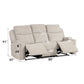 Galya - 3 Piece Living Room Set Sofa Loveseat Chair - Light Gray