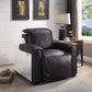 Misezon - Top Grain Leather Power Motion Recliner - Dark Brown