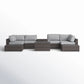 Wicker Sectional Seating Group With Cushions