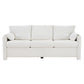 Modern 3 Seater Sofa Chenille Couch Plush Triple Seater Sofa With High Density Foam Cushions, Deep Seat Living Room Couch For Family Room, Apartment & Home Theater - Ivory White