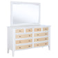 Talia - 10 Drawer Dresser And Mirror Set - White