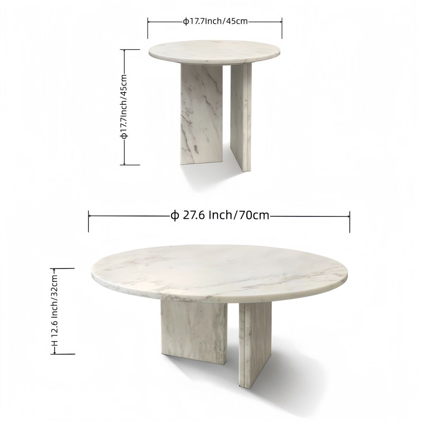 Elegant Coffee Duo Table Set