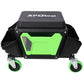 Heavy Duty Mechanic Stool With Wheels And Soft Rubber Cushion And 330Lbs Capacity - Green
