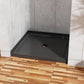 Shower Base, Anti Slip Center Drain Single Threshold - Black