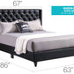 Upholstered Nailhead Trim Chic Bed
