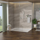 Dual Shower Head 16" Ceiling Mount Square Shower System With Rough In Valve