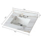 Vanity Top With Undermount Sink And Backsplash, Sintered Stone