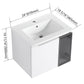 Wall Mounted Bathroom Vanity With Sink, 2 Soft Close Doors, Cabinet & Half Door