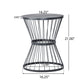 Lassen - Modern Outdoor Side Table With Hourglass Design - Matte Black