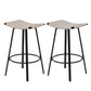 Counter Height Bar Stools Backless Handwoven Kitchen Dining Chairs With Round Footrest (Set of 2) Weaving Pub Stoo - Creamy White