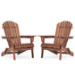 Lounge Patio Chair For Garden Outdoor Wooden Folding Adirondack Chair (Set of 2) Solid Cedar Wood Lounge Patio Chair For Garden