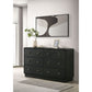 Burton - 6 Drawer Dresser Cabinet - Black