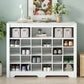 24 Shoe Cubby Console, Shoe Cabinet - White