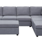 Cassia - 7 Seat Reversible Modular Sectional Sofa With Ottoman
