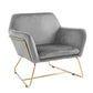 Keira - Accent Chair With Metal Base