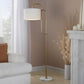 Leslie - Glam / Art Deco Floor Lamp - Gold / White