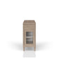 Power Ready - Buffet With Glass Cabinet Doors - Sand