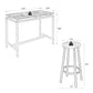Rockstone - set of 6 - 47.5" Kitchen Counter Height Set with Brown Bar Table and 4 Stools