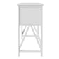 Tirion - 4-Piece Farmhouse Counter Height 60" Dining Table Set with 3 Stools for Small Spaces, White