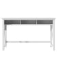 Tirion - 4-Piece Farmhouse Counter Height 60" Dining Table Set with 3 Stools for Small Spaces, White