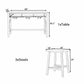 Tirion - 4-Piece Farmhouse Counter Height 60" Dining Table Set with 3 Stools for Small Spaces, White