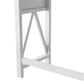 Tirion - 4-Piece Farmhouse Counter Height 60" Dining Table Set with 3 Stools for Small Spaces, White